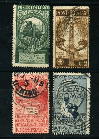 1911 - LOTTO/22055 - REGNO - UNITA' D'ITALIA 4V. - USATI