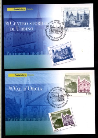 2008 - LOTTO/10552ZM - REPUBBLICA - SITI UNESCO - 2 CARTOLINE MAXIMUM