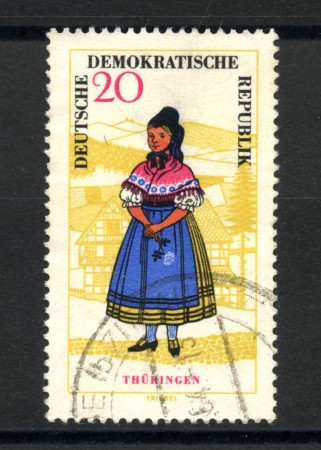 1964 - GERMANIA DDR - 20p. COSTUMI - USATO - LOTTO/36199