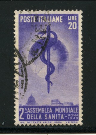 1949 - LOTTO/12803A - 20 LIRE  ORG. SANITA' - USATO