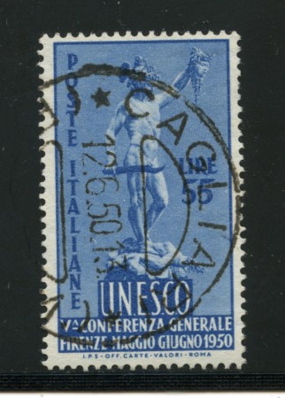1950 - LOTTO/16282D - REPUBBLICA - 55 LIRE  UNESCO - USATO