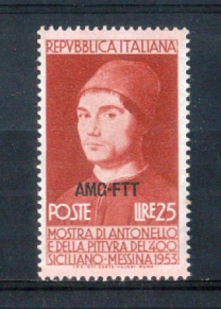 1953 - LOTTO/10338N - TRIESTE A - 25 LIRE ANTONELLO DA MESSINA NUOVO