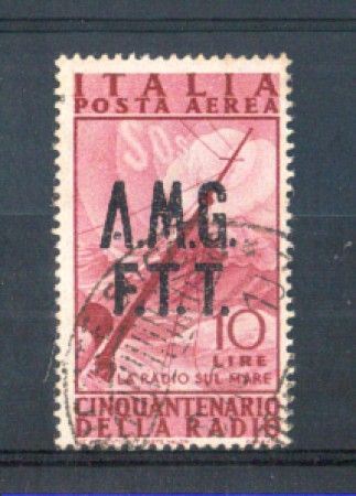 1947 - LOTTO/10190U - TRIESTE A - 10 LIRE POSTA AEREA RADIO USATO