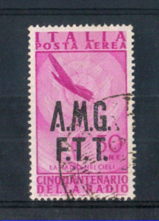 1947 - LOTTO/10194U - TRIESTE A - 50 LIRE POSTA AEREA RADIO USATO