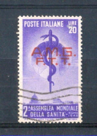 1949 - LOTTO/10226U - TRIESTE A - 20 LIRE  SANITA'  USATO