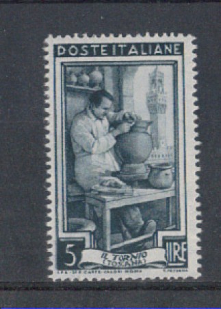 1950 - LOTTO/6118SA - REPUBBLICA - 5 LIRE ITALIA LAVORO FIL. SA