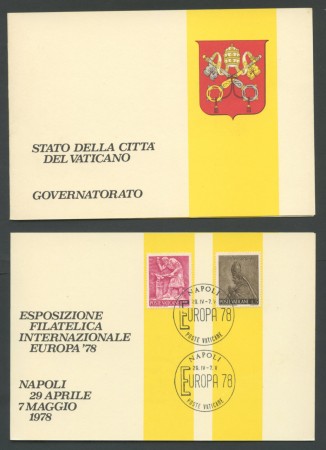 1978 - LOTTO/17203 - VATICANO - ESPOSIZIONE EUROPA 78 - FOLDER