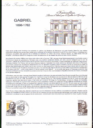 1983 - LOTTO/FRA2254DOC - FRANCIA - J.A.GABRIEL - DOC. FILATELICO