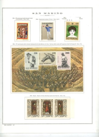 1986 - SAN MARINO - LOTTO/47929 - ANNATA COMPLETA  16v. + 1 FOGLIETTO NUOVI