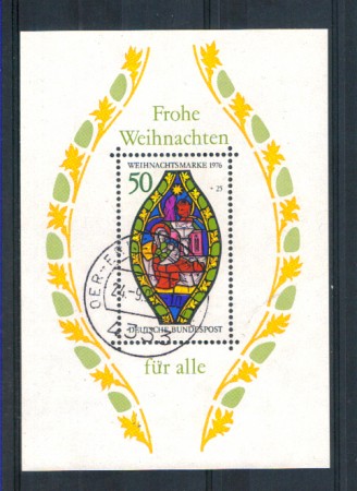 1976 - LOTTO/GFBF12U - GERMANIA - NATALE FOGLIETTO - USATO