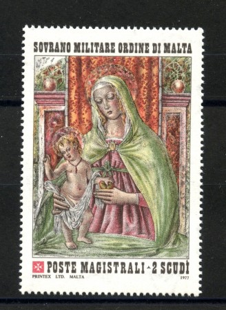 1977 - SOVRANO MILITARE DI MALTA - NATALE  AFFRESCO DEL PERUGINO NUOVO - LOTTO/32265