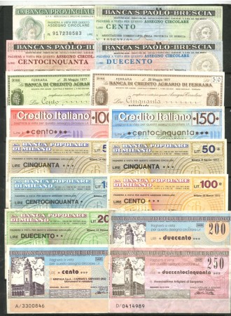 ITALIA - LOTTO/47431 - INSIEME DI 25 MINIASSEGNI  NUOVI E O CIRCOLATI DIFFERENTI