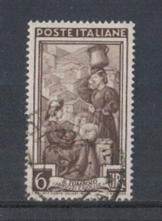 1950 - LOTTO/6119U - REPUBBLICA - 6 LIRE ITALIA AL LAVORO USATO