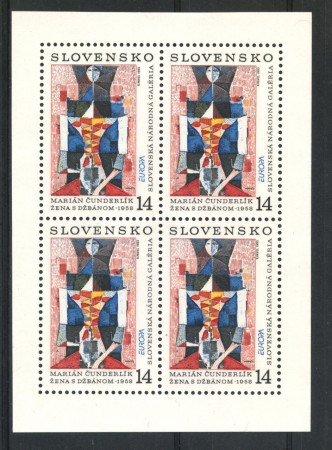 1993 - LOTTO/19548BF - SLOVACCHIA - EUROPA ARTE 1v. -  FOGLIETTO NUOVO
