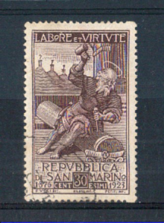 1923 - LOTTO/RSM89U - SAN MARINO - MUTUO SOCCORSO SCALPELLINO USATO