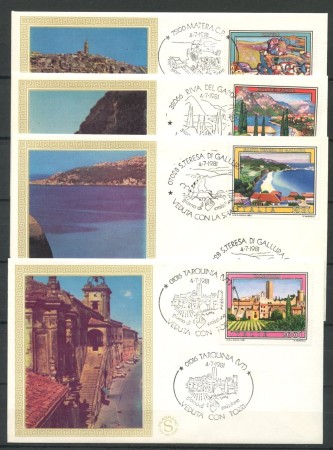 1981 - REPUBBLICA - SERIE TURISTICA - 4 FDC FILAGRANO - LOTTO/27343