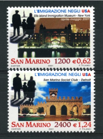 2001 - LOTTO/12199 - SAN MARINO - EMIGRAZIONE 2v. - NUOVI