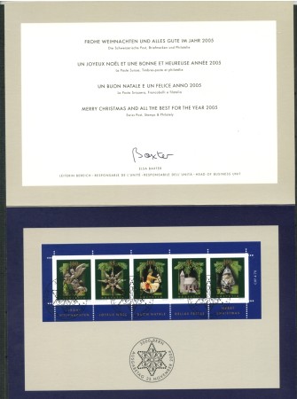 2004 - SVIZZERA - NATALE - FOGLIETTO USATO FDC- FOLDER - LOTTO/37437FU