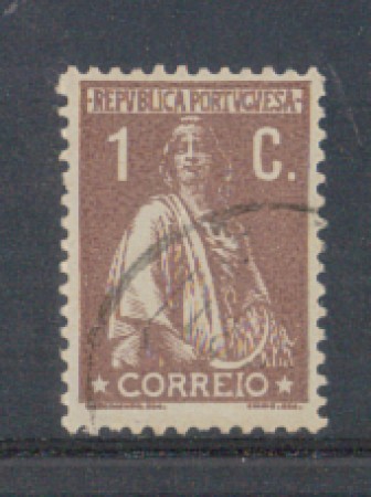 1917 - LOTTO/9666ABU - PORTOGALLO - 1c. GRIGIO LILLA - USATO