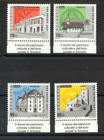 2001 - SVIZZERA - PRO PATRIA 4v. - NUOVI - LOTTO/37349