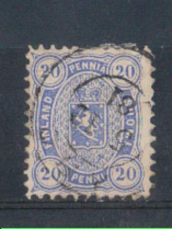 1875/81 - LOTTO/FIN16U - FINLANDIA - 20p. OLTREMARE - USATO