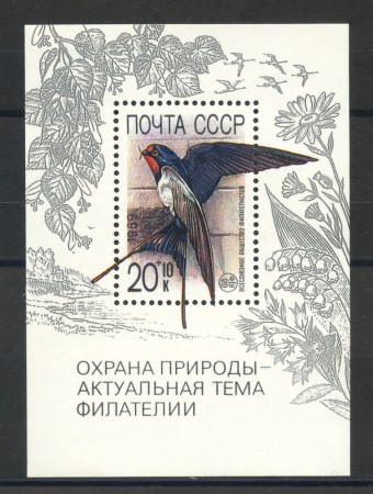 1989 - RUSSIA - FAUNA UCCELLI - FOGLIETTO NUOVO - LOTTO/35879