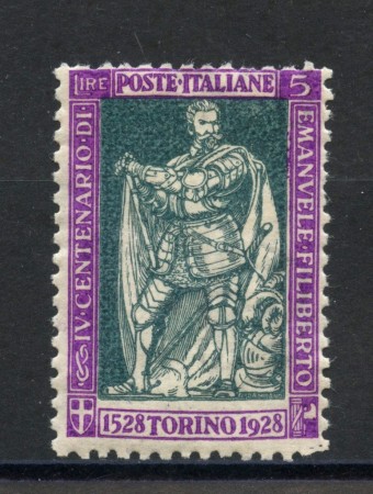 1928 - REGNO - LOTTO/48330 - 5 LIRE EMANUELE FILIBERTO LINGUELLATO