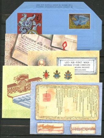 1985 - VATICANO  - LOTTO/47434 - INSIEME DI 8 CARTOLINE POSTALI E UN AEROGRAMMA