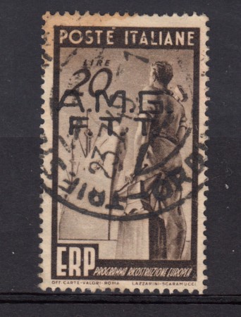 1949 - LOTTO/14683 - TRIESTE  A - 20 LIRE  E.R.P. - USATO