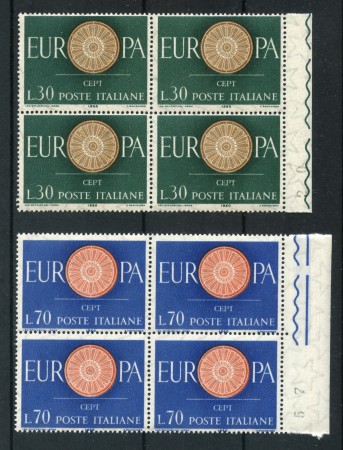 1960 - LOTTO/6362Q - REPUBBLICA - EUROPA 2v. QUARTINA - NUOVI
