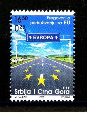 2005 - SERBIA MONTENEGRO - LOTTO/37690 - CANDIDATURA EUROPEA - NUOVO