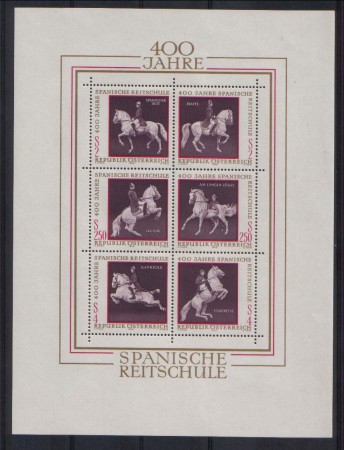 1972 - BF/7 -  AUSTRIA -  CAVALLI  - FOGLIETTO  NUOVO