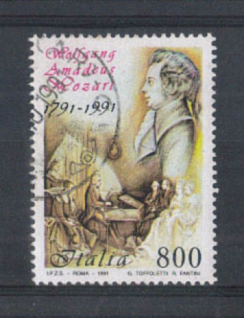 1991 - LOTTO/6971U - REPUBBLICA - W.A. MOZART - USATO