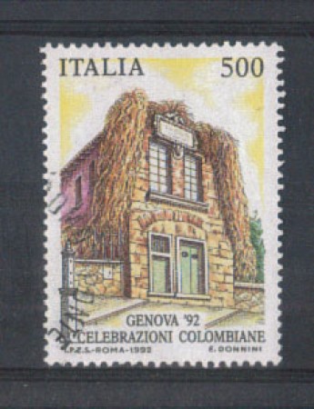 1992 - LOTTO/6997AU - REPUBBLICA - 500 L. GENOVA92 - USATO