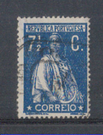 1917 - LOTTO/9666LAU - PORTOGALLO - 7,5c. AZZURRO - USATO