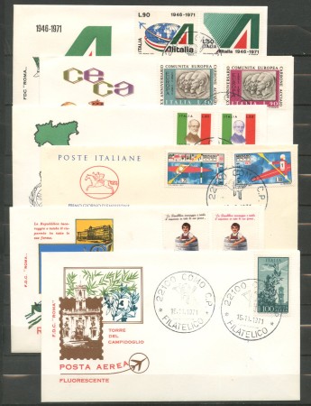 1971 - REPUBBLICA - LOTTO/42540 - ANNATA COMPLETA DI 14  BUSTE FDC