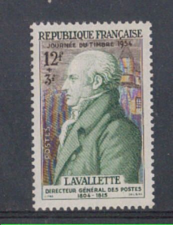 1954 - LOTTO/4743 - FRANCIA - GIORNATA DEL FRANCOBOLLO 1v.
