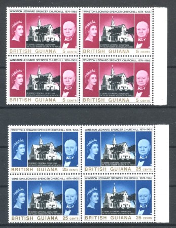 1966 - GUYANA - LOTTO/38910 - WINSTON CHURCHILL 4v. - QUARTINE NUOVI