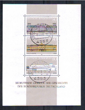 1986 - LOTTO/GFBF19U - GERMANIA - EDIFICI STORICI FOGLIETTO - USATO