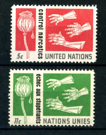 1964 - LOTTO/21361 - ONU U.S.A - CONTROLLO STUPEFACENTI  2v. - NUOVI