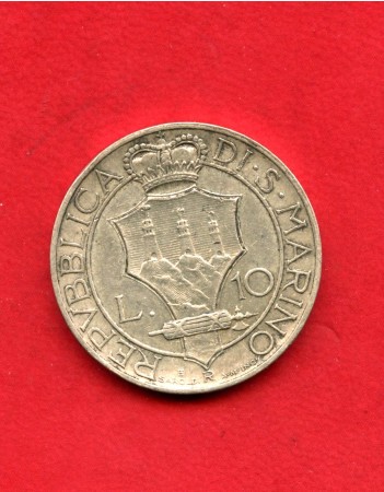 1933 - SAN MARINO - LOTTO/41823 - 10 LIRE ARGENTO