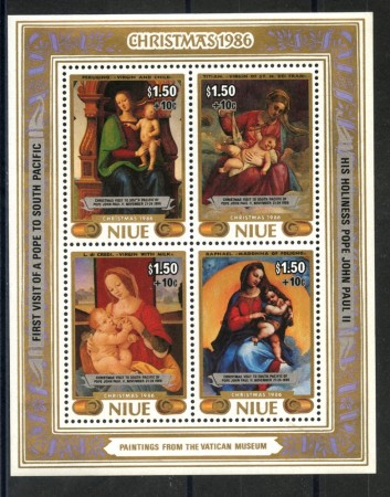 1986 - NIUE - VISITA DI PAPA G. PAOLO II° - FOGLIETTO - NUOVO - LOTTO/35947