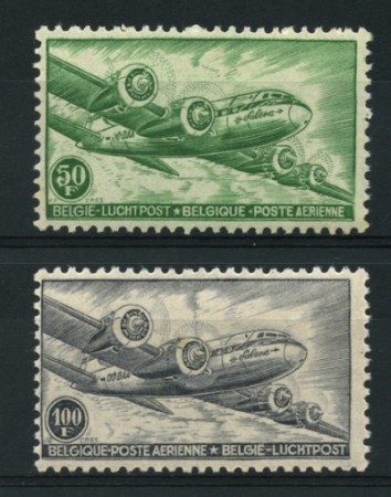 1946 - LOTTO/12179 - BELGIO - 50 Fr. e 100 Fr. POSTA AEREA - NUOVI