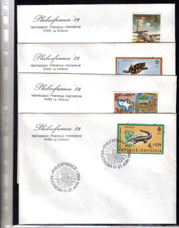 1982 - LOTTO/10138 - INDONESIA - PARTECIPAZIONE A PHILEXFRANCE 82