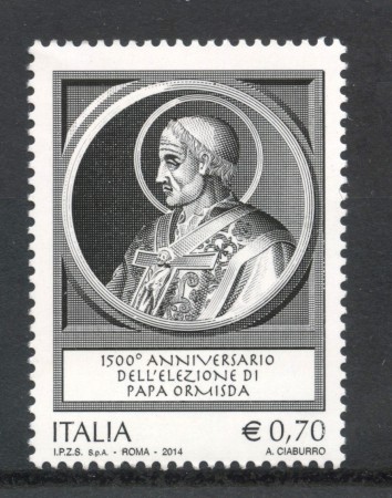 2014 - REPUBBLICA - PAPA ORMISDA - NUOVO - LOTTO/30609