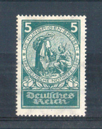 1924 - LOTTO/GER344L - GERMANIA REICH - 5+15p. BENEFICIENZA - LINGUELLATO