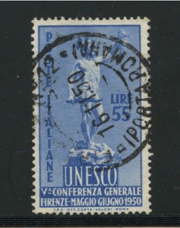 1950 - LOTTO/16282A - REPUBBLICA - 55 LIRE  UNESCO - USATO