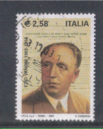 2003 - LOTTO/7421U - REPUBBLICA - EZIO VANONI - USATO