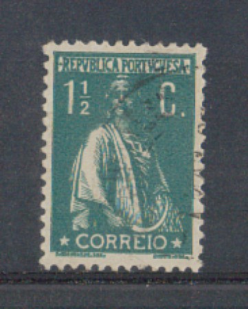 1917 - LOTTO/9666BBU - PORTOGALLO - 1,5c. VERDE - USATO