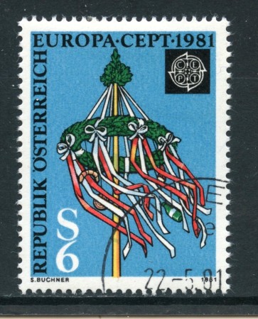 1981 - AUSTRIA - EUROPA FOLCLORE - USATO - LOTTO/28222